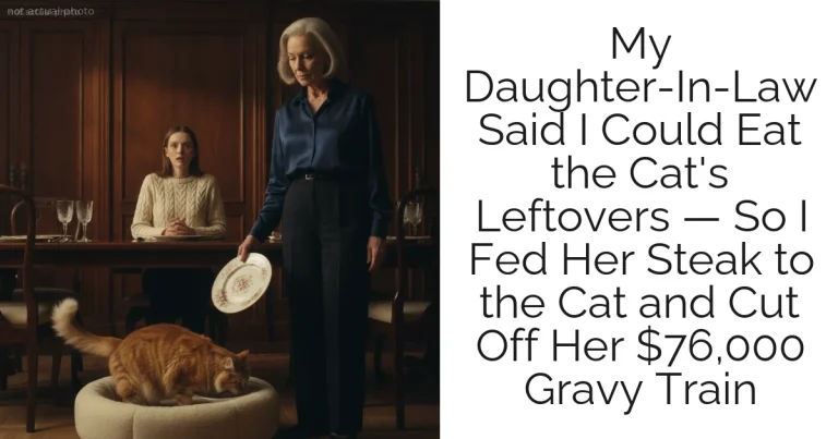 My Daughter-In-Law Said I Could Eat the Cat's Leftovers — So I Fed Her Steak to the Cat and Cut Off Her $76,000 Gravy Train