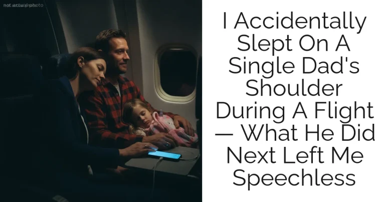 I Accidentally Slept On A Single Dad's Shoulder During A Flight — What He Did Next Left Me Speechless