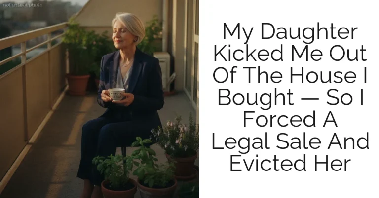 My Daughter Kicked Me Out Of The House I Bought — So I Forced A Legal Sale And Evicted Her