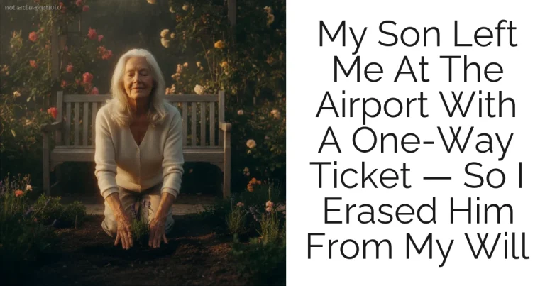 My Son Left Me At The Airport With A One-Way Ticket — So I Erased Him From My Will