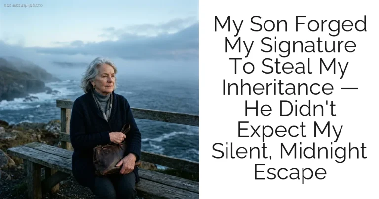 My Son Forged My Signature To Steal My Inheritance — He Didn't Expect My Silent, Midnight Escape