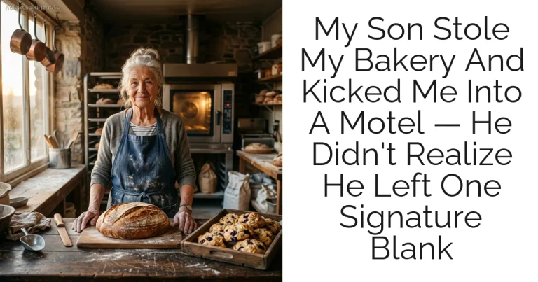 My Son Stole My Bakery And Kicked Me Into A Motel — He Didn't Realize He Left One Signature Blank