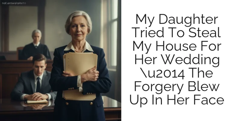 My Daughter Tried To Steal My House For Her Wedding u2014 The Forgery Blew Up In Her Face