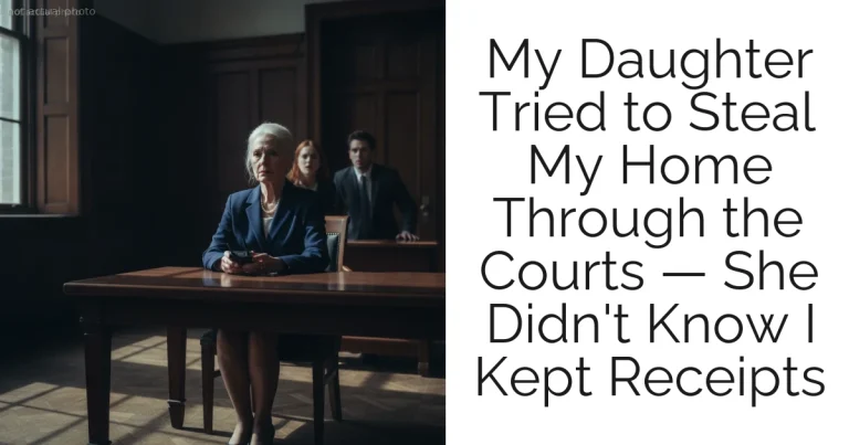 My Daughter Tried to Steal My Home Through the Courts — She Didn't Know I Kept Receipts