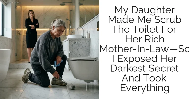 My Daughter Made Me Scrub The Toilet For Her Rich Mother-In-Law—So I Exposed Her Darkest Secret And Took Everything