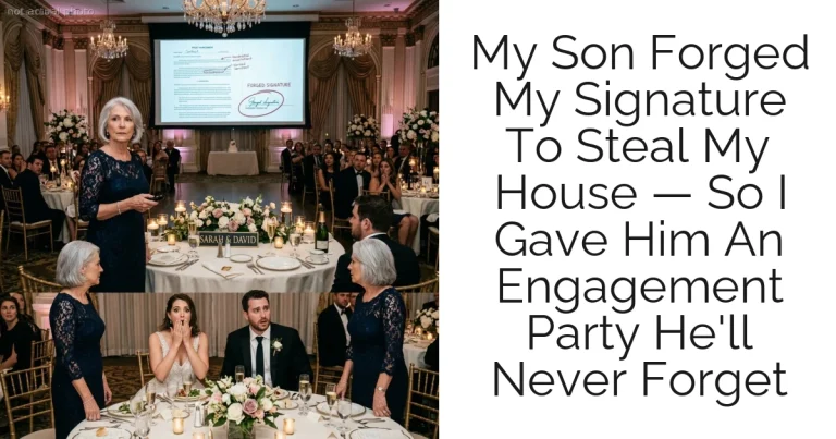 My Son Forged My Signature To Steal My House — So I Gave Him An Engagement Party He'll Never Forget