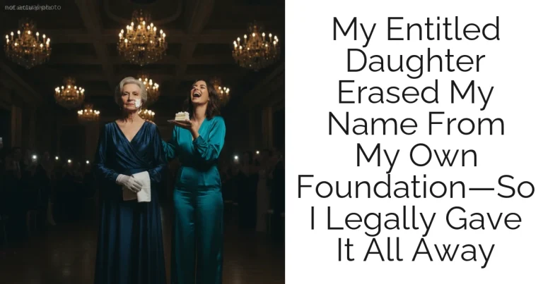 My Entitled Daughter Erased My Name From My Own Foundation—So I Legally Gave It All Away