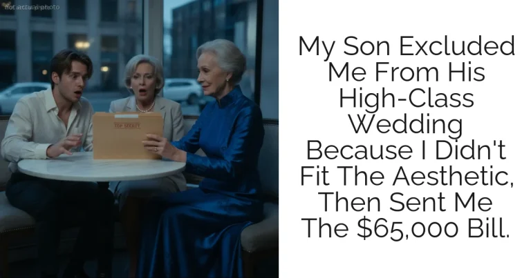 My Son Excluded Me From His High-Class Wedding Because I Didn't Fit The Aesthetic, Then Sent Me The $65,000 Bill.