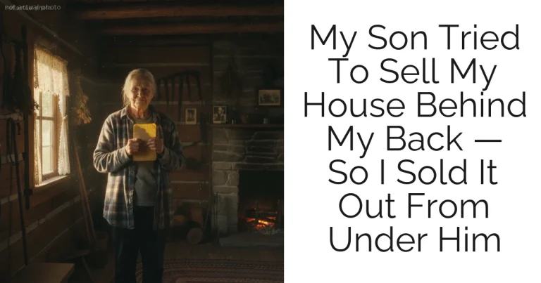 My Son Tried To Sell My House Behind My Back — So I Sold It Out From Under Him