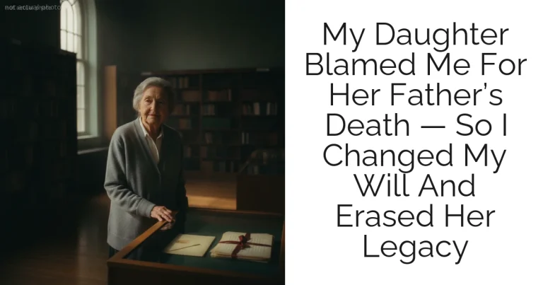 My Daughter Blamed Me For Her Father’s Death — So I Changed My Will And Erased Her Legacy