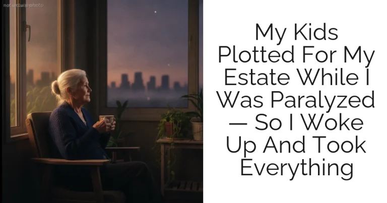 My Kids Plotted For My Estate While I Was Paralyzed — So I Woke Up And Took Everything