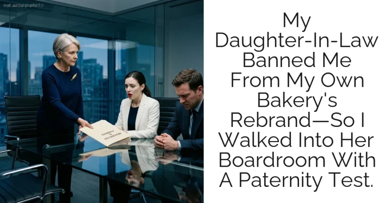 My Daughter-In-Law Banned Me From My Own Bakery's Rebrand—So I Walked Into Her Boardroom With A Paternity Test.