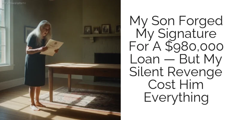 My Son Forged My Signature For A $980,000 Loan — But My Silent Revenge Cost Him Everything