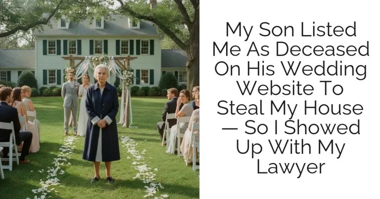My Son Listed Me As Deceased On His Wedding Website To Steal My House — So I Showed Up With My Lawyer