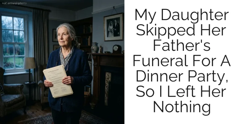 My Daughter Skipped Her Father's Funeral For A Dinner Party, So I Left Her Nothing
