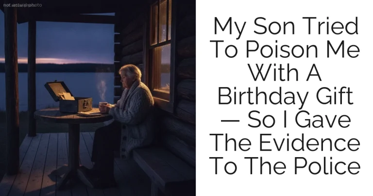 My Son Tried To Poison Me With A Birthday Gift — So I Gave The Evidence To The Police