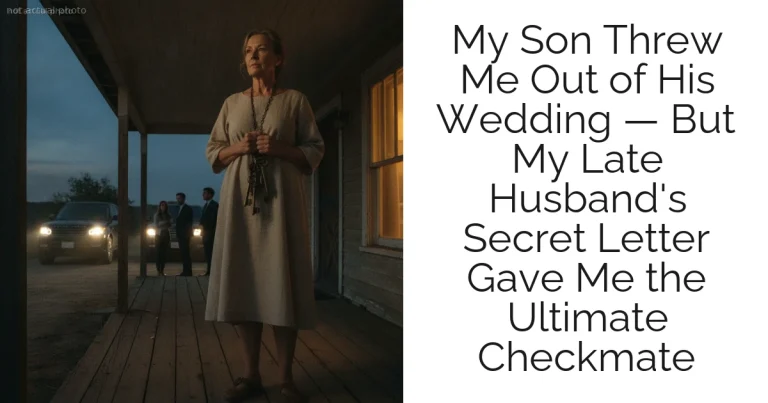 My Son Threw Me Out of His Wedding — But My Late Husband's Secret Letter Gave Me the Ultimate Checkmate