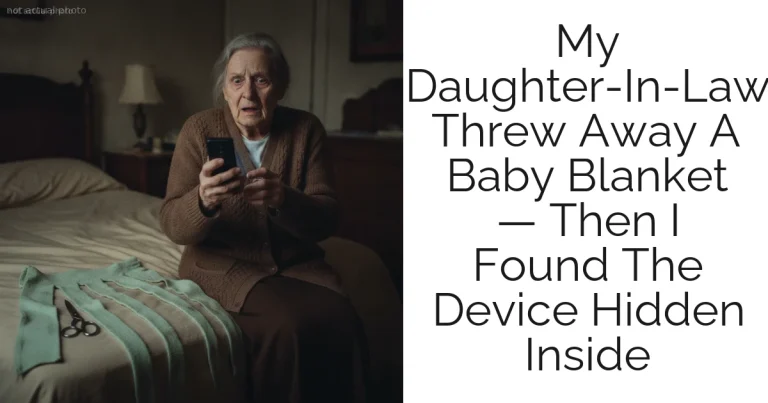 My Daughter-In-Law Threw Away A Baby Blanket — Then I Found The Device Hidden Inside
