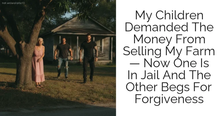 My Children Demanded The Money From Selling My Farm — Now One Is In Jail And The Other Begs For Forgiveness