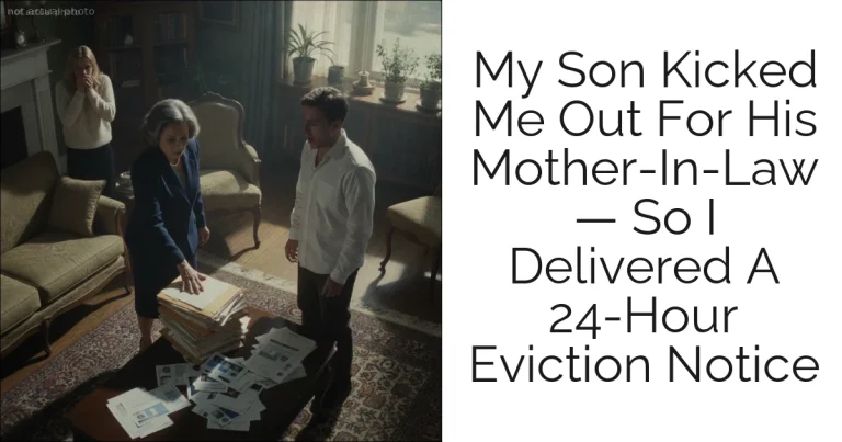My Son Kicked Me Out For His Mother-In-Law — So I Delivered A 24-Hour Eviction Notice