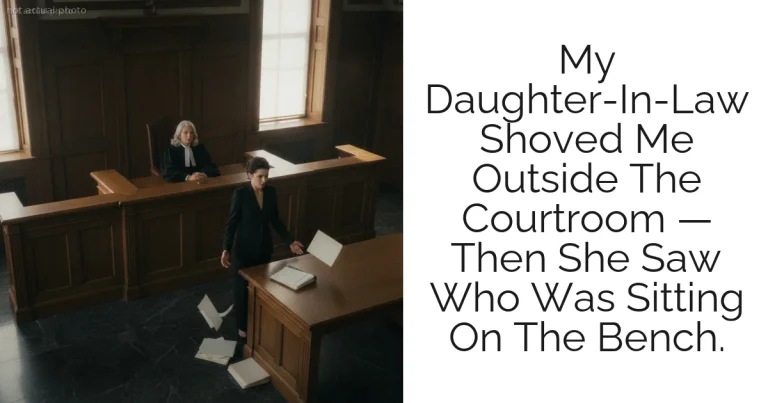 My Daughter-In-Law Shoved Me Outside The Courtroom — Then She Saw Who Was Sitting On The Bench.