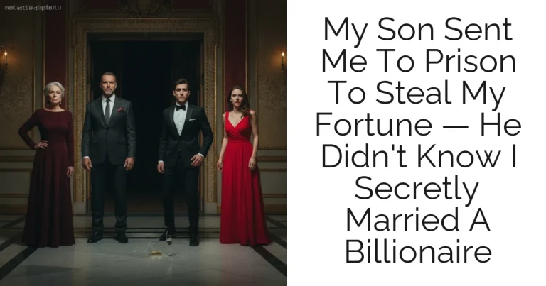 My Son Sent Me To Prison To Steal My Fortune — He Didn't Know I Secretly Married A Billionaire