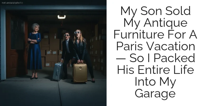 My Son Sold My Antique Furniture For A Paris Vacation — So I Packed His Entire Life Into My Garage