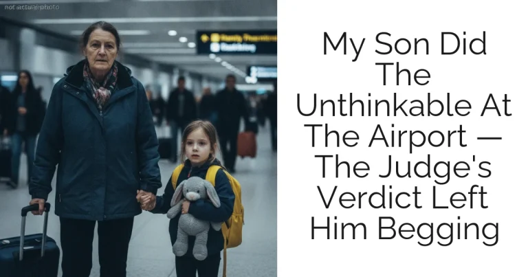 My Son Did The Unthinkable At The Airport — The Judge's Verdict Left Him Begging