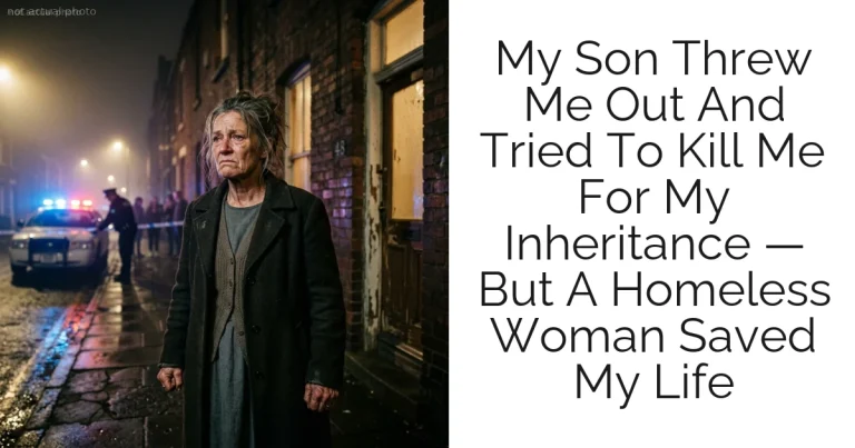 My Son Threw Me Out And Tried To Kill Me For My Inheritance — But A Homeless Woman Saved My Life