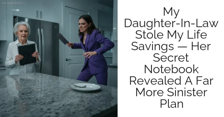 My Daughter-In-Law Stole My Life Savings — Her Secret Notebook Revealed A Far More Sinister Plan