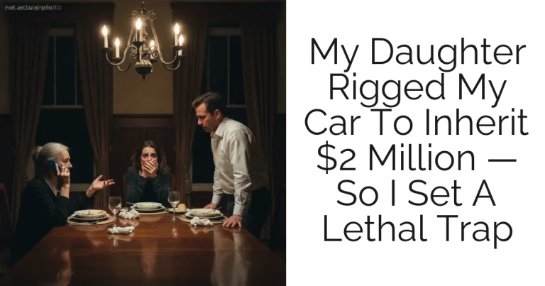 My Daughter Rigged My Car To Inherit $2 Million — So I Set A Lethal Trap