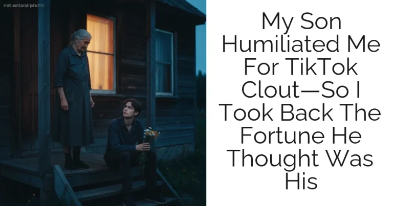 My Son Humiliated Me For TikTok Clout—So I Took Back The Fortune He Thought Was His