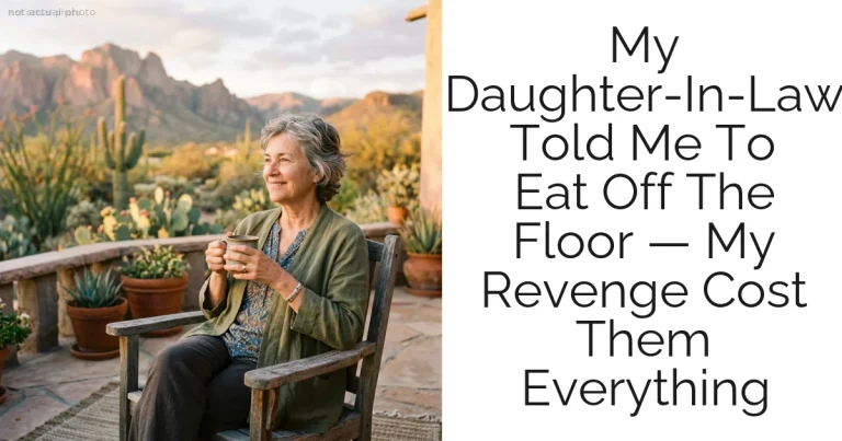 My Daughter-In-Law Told Me To Eat Off The Floor — My Revenge Cost Them Everything