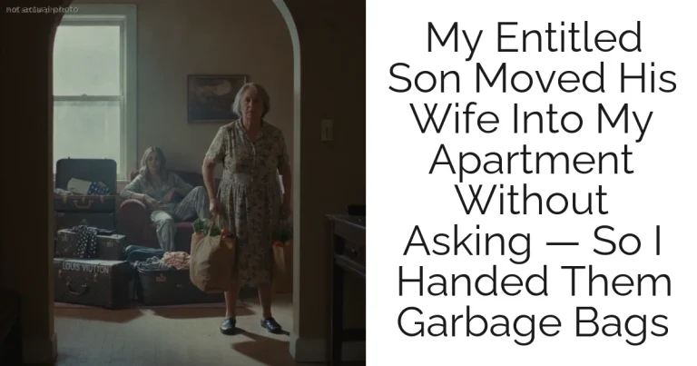 My Entitled Son Moved His Wife Into My Apartment Without Asking — So I Handed Them Garbage Bags