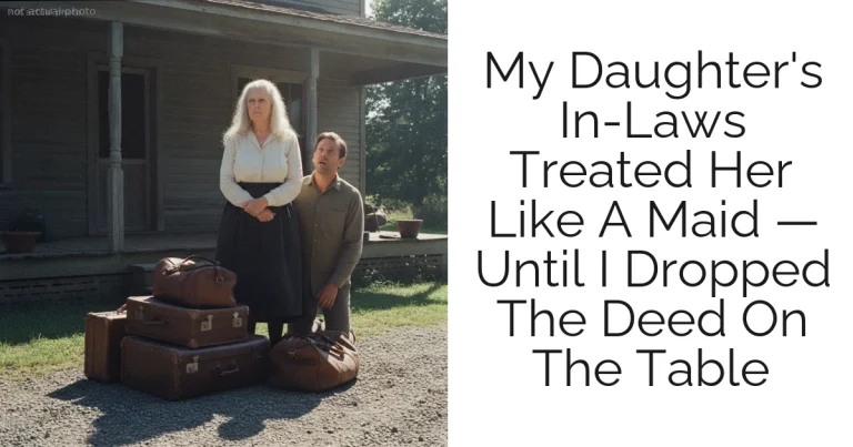 My Daughter's In-Laws Treated Her Like A Maid — Until I Dropped The Deed On The Table