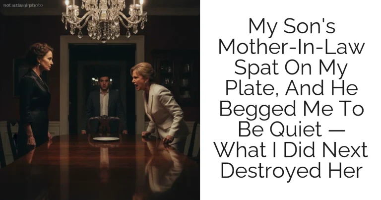My Son's Mother-In-Law Spat On My Plate, And He Begged Me To Be Quiet — What I Did Next Destroyed Her