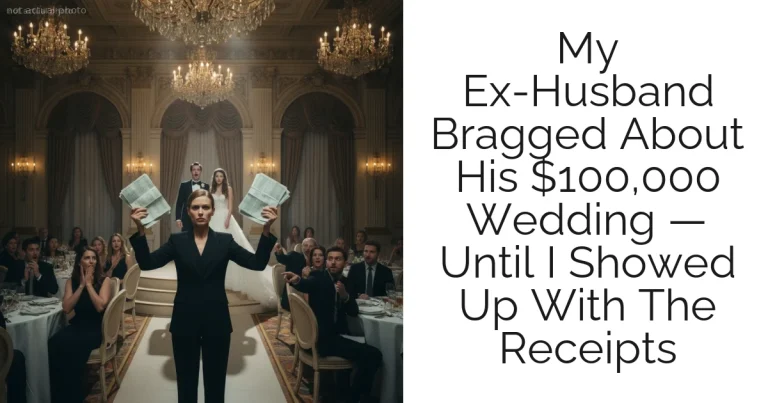 My Ex-Husband Bragged About His $100,000 Wedding — Until I Showed Up With The Receipts