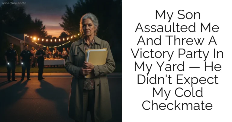 My Son Assaulted Me And Threw A Victory Party In My Yard — He Didn't Expect My Cold Checkmate