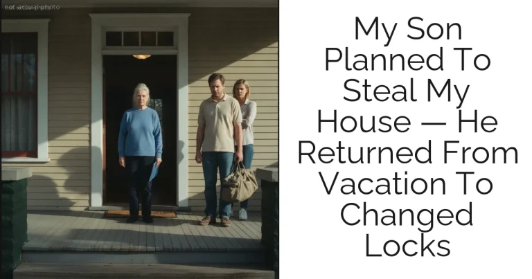 My Son Planned To Steal My House — He Returned From Vacation To Changed Locks