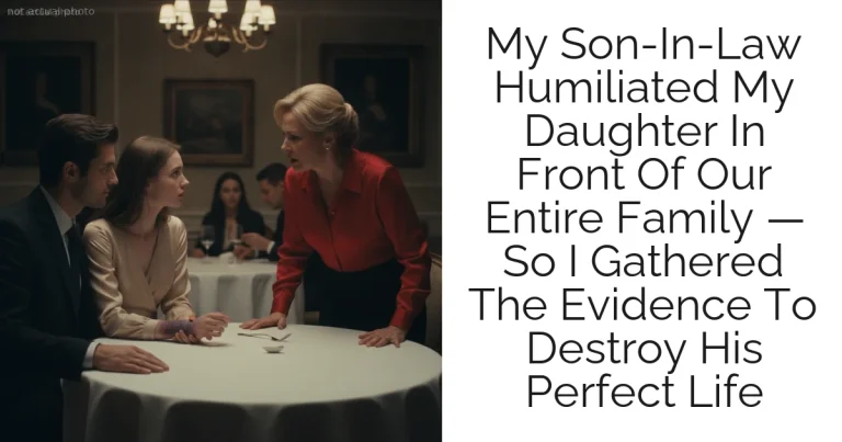 My Son-In-Law Humiliated My Daughter In Front Of Our Entire Family — So I Gathered The Evidence To Destroy His Perfect Life