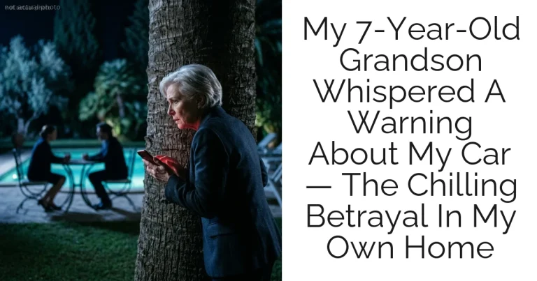 My 7-Year-Old Grandson Whispered A Warning About My Car — The Chilling Betrayal In My Own Home