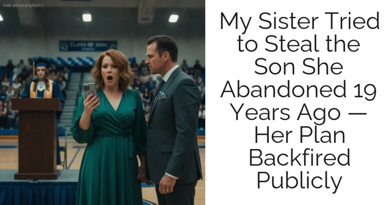 My Sister Tried to Steal the Son She Abandoned 19 Years Ago — Her Plan Backfired Publicly