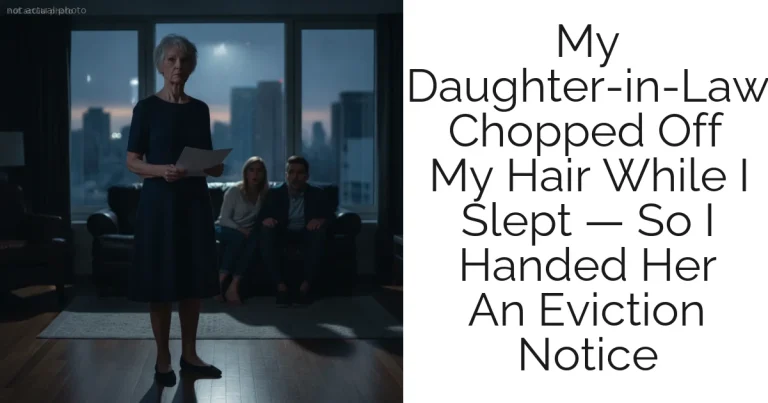 My Daughter-in-Law Chopped Off My Hair While I Slept — So I Handed Her An Eviction Notice