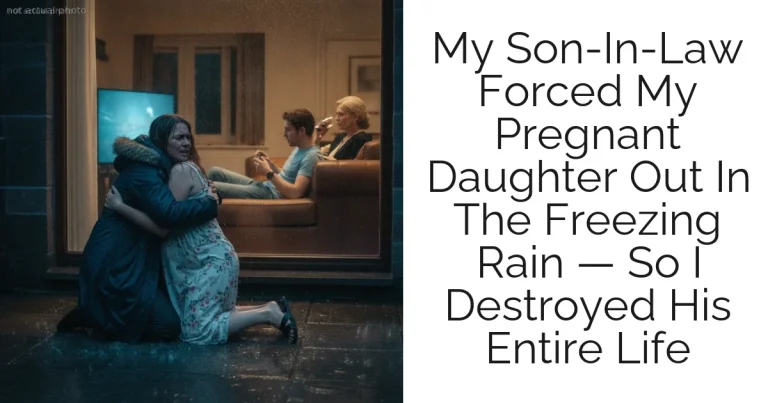 My Son-In-Law Forced My Pregnant Daughter Out In The Freezing Rain — So I Destroyed His Entire Life