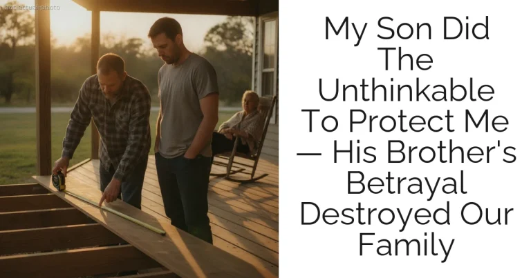 My Son Did The Unthinkable To Protect Me — His Brother's Betrayal Destroyed Our Family