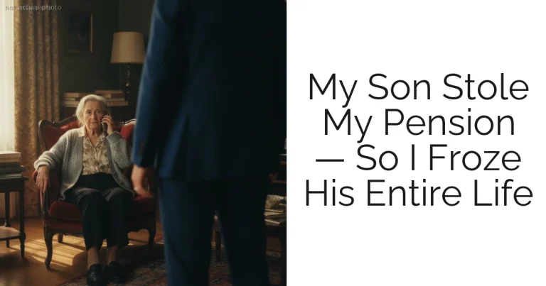 My Son Stole My Pension — So I Froze His Entire Life