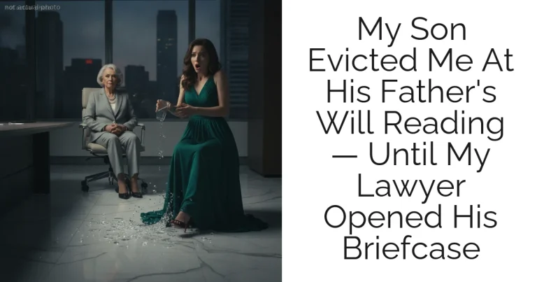 My Son Evicted Me At His Father's Will Reading — Until My Lawyer Opened His Briefcase