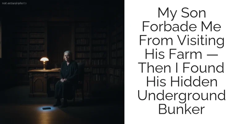 My Son Forbade Me From Visiting His Farm — Then I Found His Hidden Underground Bunker