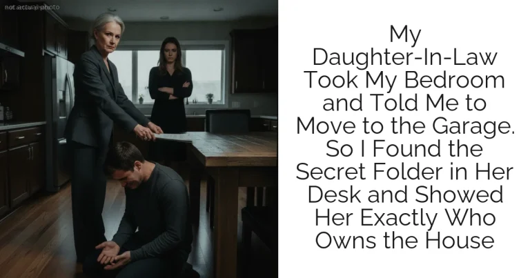 My Daughter-In-Law Took My Bedroom and Told Me to Move to the Garage. So I Found the Secret Folder in Her Desk and Showed Her Exactly Who Owns the House