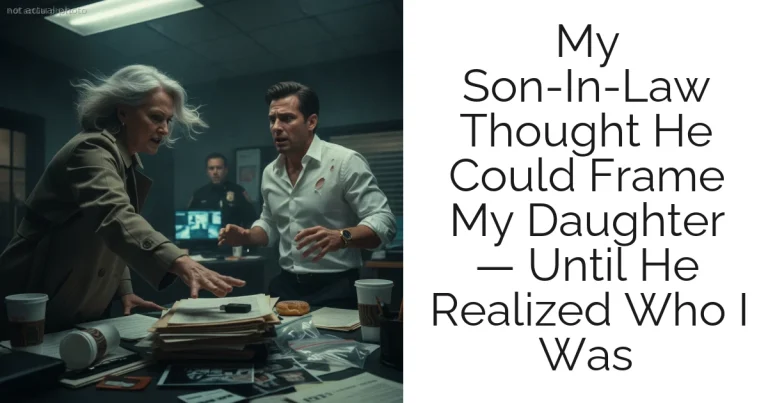 My Son-In-Law Thought He Could Frame My Daughter — Until He Realized Who I Was